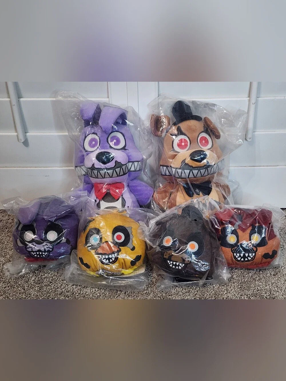 Five Nights At Freddy's Plush Lot, Nightmare Freddy/Bonnie, Reversible FNAF Set